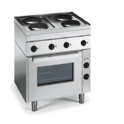 Piano Cottura elettrico 4 piastre 70x70 con forno - DOM Macchine ... Piano Cottura elettrico 4 piastre 70x70 con forno - DOM Macchine ...