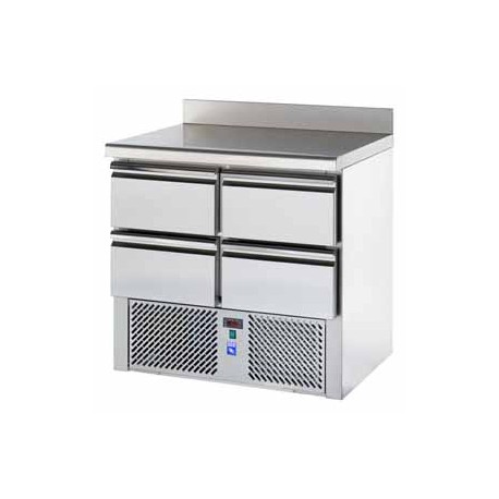 Tavolo pizza refrigerato 4 cassettoni + piano in granito