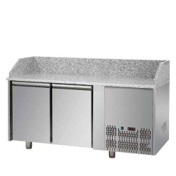 Tavolo Pizza refrigerato GN 1/1 2 porte e piano in granito