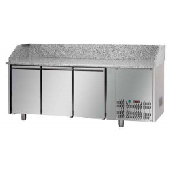 Tavolo Pizza refrigerato GN 1/1 3 porte e piano in granito