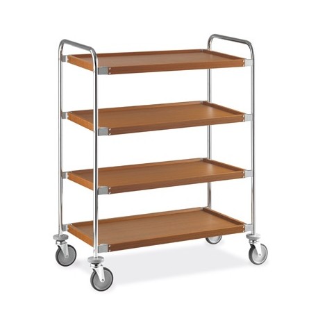 Carrello Cromato a 4 Piani