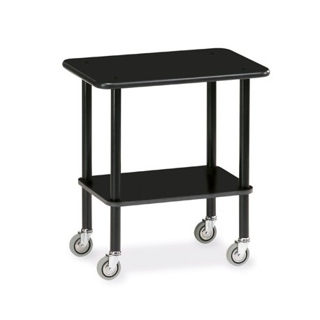 Guèridon in nobilitato nero 70 x 45 cm