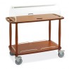 Carrello in legno ciliegio con cupola 2 piani