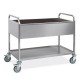 Carrello Inox a 2 piani stampati con bacinella