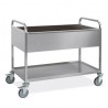 Carrello Inox a 2 piani stampati con bacinella