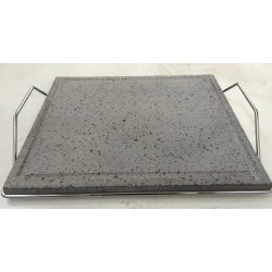 Piastra pietra lavica 35x40 cm con supporto