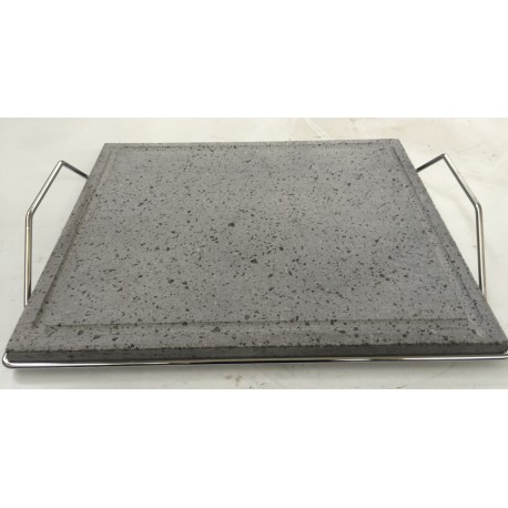 Piastra pietra lavica 50x40 cm con supporto