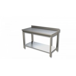 Tavolo inox 60 x 70    H 85 cm Con Alzatina