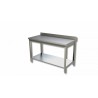 Tavolo inox 80 x 70    H 85 cm Con Alzatina