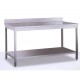 Tavolo inox 160 x 70    H 85 cm Con Alzatina