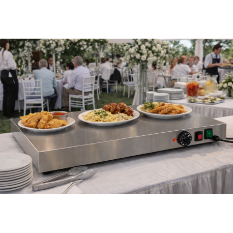 Piano inox riscaldato 99x53 H 6 cm