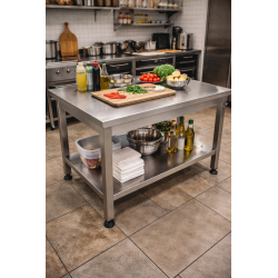 Tavolo inox 180 x 70    H 85 cm