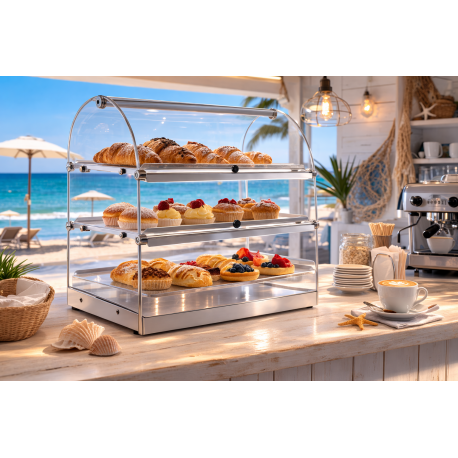 Vetrina riscaldata 3 piani