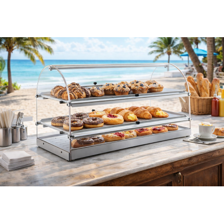 Vetrina riscaldata 3 piani