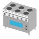 Piano Cottura elettrico 6 piastre con forno elettrico trifase