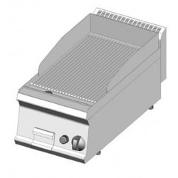 Fry top a GAS piastra liscia 35 x 70 da banco